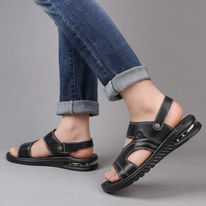 Sandales d'été décontractées pour hommes, légères, amortissantes, pour la marche en extérieur, la plage, avec tige en PU, embout en acier, soutien de la voûte plantaire, imperméables - Product Image 2