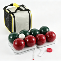 Ensemble de boules de pétanque en résine haute densité de 90 mm, 8 pièces, avec sac de transport pour les jeux de famille en plein air, à la plage ou dans le jardin