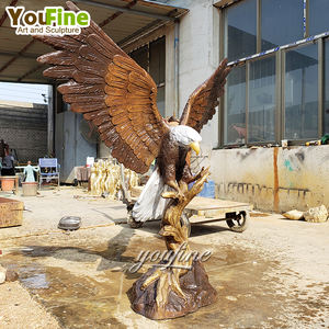 รูปปั้นนกอินทรีทองสัมฤทธิ์รูปปั้นหล่อสวนกลางแจ้งขนาดชีวิต - Product Image 2