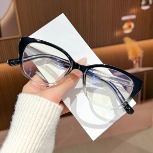 Óculos de Prescrição com Lentes Anti-Luz Azul em Estilo Tortoiseshell, Modelagem Slimming, para Miopia - Product Image 2