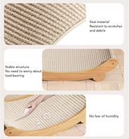 Griffoir pour chat en sisal, chaise-lit pour chat |   Tapis à gratter pour chat en forme de planche incurvée pour chats d'intérieur, nid de sommeil portable pour chaton, lit pour chat