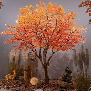 Árbol de Arce Rojo Artificial Grande para Exteriores, Planta Artificial, Árbol de Arce Grande Amarillo Verde para Decoración de Eventos al Aire Libre - Product Image 3