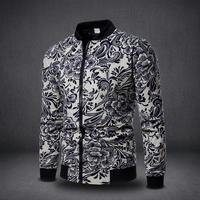 Blouson universitaire en toile sublimée coupe ajustée pour homme, fermeture éclair, service OEM, respirant et coupe-vent, vente en gros pour l'hiver