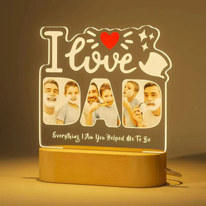 Lámpara de Fotos 3D Personalizada, Foto y Texto Personalizados, Regalo de Luz Nocturna 3D para San Valentín, Aniversario de Bodas, Cumpleaños - Product Image 1