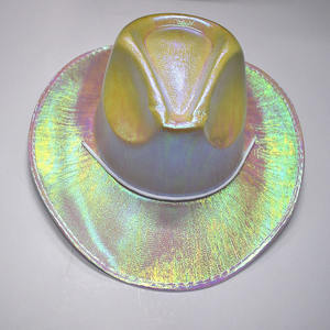 패션 할로윈 파티 모자 라이트 카우보이 모자 핑크 페도라 재즈 모자 - Product Image 2