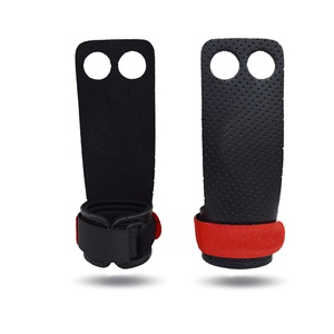 ที่จับยกน้ำหนักหนังและ PU รุ่น M.F MF-01076 พร้อมสายรัดโลหะกันลื่นสำหรับการออกกำลังกายในยิม - Product Image 4