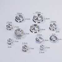 Bouton de potentiomètre en ABS argenté de 40 mm, bouton de volume, cadran de contrôle de mixeur, bouton rotatif audio pour amplificateur, console, accessoires de haut-parleur