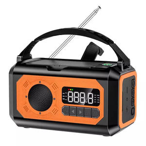 12000mAh Solar Hand-Cranked Emergency Radio, AM/FM Multi-Band Power Bank with LED Flashlight for Outdoor Survival - Product Image 4