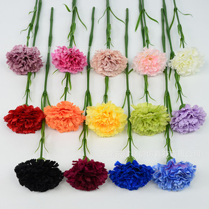 Dongchen Crafts Artificial Carnation Silk <b>Flowers</b> Single-headed Long-stem 8.5 Cm Diameter <b>Vase</b> <b>Flowers</b> Home Decor - Product Image 4