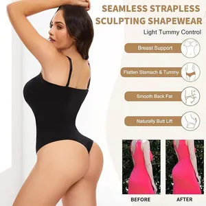 Body Shaper For Women Seamless Shaperwear Tummy Control Shaper Sculpting Thong Bodysuit Tops For Woman