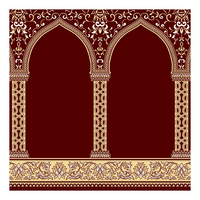Tapis de Prière Musulman à Effet Visuel 3D, Teint en Profondeur pour Mosquée et Masjid