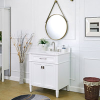 Benne basculante simple pour lavabo blanc de style moderne pour armoire de salle de bain et commode