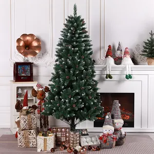 室内外密集210厘米廉价人造PVC圣诞树圣诞装饰品用品