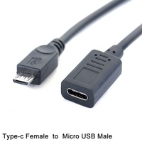 Câble adaptateur convertisseur USB 3.1 Type C femelle vers Micro USB à angle droit de 90 degrés