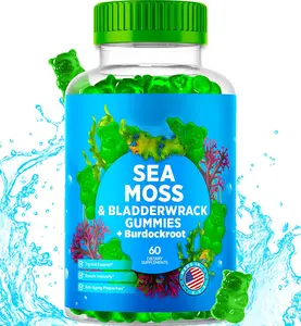 100 % natürliches Bio für Immunsystem zuckerfrei Meeresmoos-Gummi-Blasenwattenaufstrich Gummi-Supplement-Hersteller