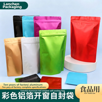 Sachet auto-scellant en aluminium personnalisé, pochette verticale pour thé, céréales diverses, collations et emballages scellés