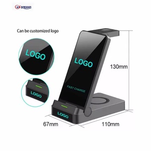 Custom Logo 15W <b>Desk</b> Power Bank Multifunction 3-in-1 Wireless Charger Station with PD Function Folding Stand for Phone - Product Image 3