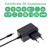 Adaptateur secteur mural DC 12V 1A/1.5A avec prise EU 5.5mm X 2.1mm 2.5mm mâle-femelle
