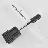 Boîte de fraises à ongles professionnelles multifonctionnelles en acier tungstène noir 3/32 pouces pour manucure, pédicure, salon de beauté