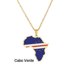 Collier carte personnalisé Collier pendentif carte africaine du <span class=keywords><strong>Cap</strong></span>-<span class=keywords><strong>Vert</strong></span> - Product Image 1