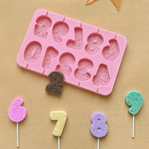 Número Rosa DIY <span class=keywords><strong>molde</strong></span> de Chocolate herramienta de hornear de silicona para decoración de pasteles fabricación de dulces Fondant jabón <span class=keywords><strong>molde</strong></span> reutilizable regalo de cocina - Product Image 4