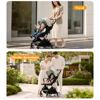 YOUBEI S-003L Poussette bébé en aluminium léger avec logo personnalisé - Poussette de voyage ultra-compacte pliable pour nouveau-né et tout-petit