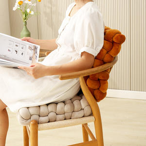 Oreiller carré tissé de style <span class=keywords><strong>scandinave</strong></span> <span class=keywords><strong>Coussin</strong></span> de dossier en peluche pour canapé <span class=keywords><strong>Coussin</strong></span> de siège lombaire décoratif en baie vitrée - Product Image 4