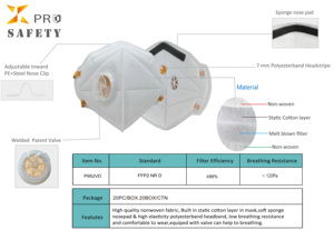 <span class=keywords><strong>Masque</strong></span> <span class=keywords><strong>respiratoire</strong></span> jetable FFP2 non tissé avec valve brevetée, 4 couches, pour la sécurité professionnelle en usine et au quotidien - Product Image 6