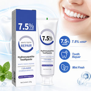 Whitening <strong>Toothpaste</strong> OEM ODM 120g 7.5% NHAP Hydroxyapatite <strong>Toothpaste</strong> for Enamel Repair Stain Removal Mint Breath Oral Care Gel - Product Image 1