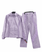 Ensemble de survêtement léger personnalisé avec logo, veste coupe-vent à capuche et pantalon bicolore, 2 pièces, uniforme d'équipe scolaire, vente en gros