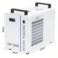 Prix usine 110V/220V refroidi à l'air CO2 Laser Tube refroidisseur d'eau industriel Machine petit CW 5200 moteur pompe compresseur de refroidissement