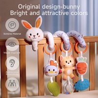 Tumama enfants emportent des hochets suspendus bébé lavable 4 étapes jouets en peluche lapin poussette arc spirale jouet ensemble pour landau siège de voiture