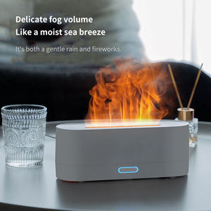 جهاز ترطيب مكتبي ذكي صغير وهادئ للمنزل، فواحة عطرية بتصميم مدفأة بلهب صناعي مع إضاءة ليلية ملونة تعمل بالزيوت العطرية - Product Image 4