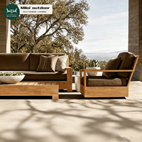 Ensemble de canapés de luxe pour hôtel, mobilier d'extérieur, ensemble de canapés de jardin, mobilier de patio moderne durable et imperméable pour villa et complexe hôtelier