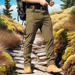 Pantalones Cargo Multibolsillos para Hombre, de Lona Antidesgarro, Elásticos, Ecológicos, Transpirables, Tácticos, para Senderismo, Caza y Trabajo - Product Image 2