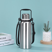 Botol minum vakum stainless steel berdinding ganda berinsulasi, kapasitas besar, untuk olahraga luar ruangan, custom, cocok untuk hadiah