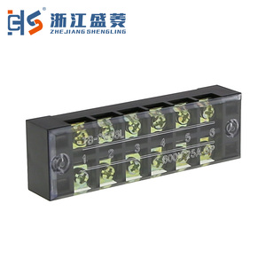 Tb-2506 600v 25a שורה כפולה כלי רכב פליז 10-מוט 21-30 awg מחסום חשמל תעשייתי רצועת חוט חוט - Product Image 1