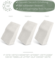 Hochdichtes Schaumstoff-Beinauflagekissen Ergonomisches Design Stützposition Beinkissen zum Schlafen Ischias-Entlastung Waschbarer Bezug