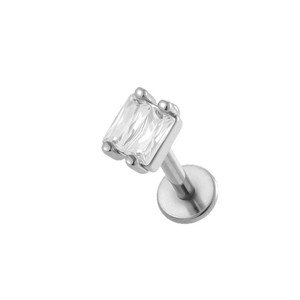 Astm F136 Titanio Hoja Stud Pendiente Helix Labret Lip Piercing Hilo interno Flat Back Stud Mujeres Hombres - Product Image 5