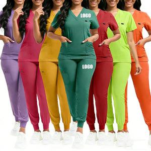 Uniformes Médicos Transpirables Más Vendidos, Uniformes Casuales para Hospital para Mujer, Uniformes de Enfermería de Manga Corta con Bordado Personalizado - Product Image 1