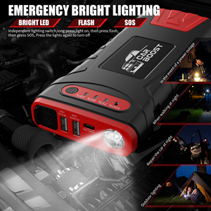 Démarreur de <span class=keywords><strong>batterie</strong></span> de voiture portable 24000mAh 4000A intelligent, <span class=keywords><strong>batterie</strong></span> externe 12V, démarreur de <span class=keywords><strong>batterie</strong></span> de voiture, écran LCD, câbles pour moto et camion - Product Image 4