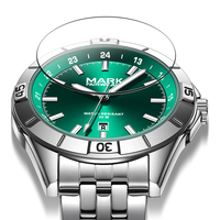 Montre à quartz pour homme Mark Fairwhale, aiguilles lumineuses, boucle papillon, étanche 30 m, verre trempé, montre sport pour poignet FW-5810