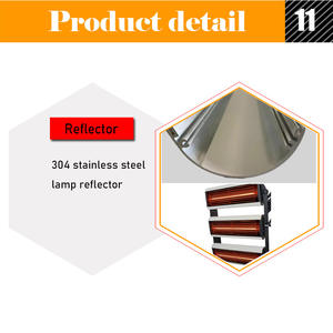 Equipo de pintura automotriz infrarroja de onda corta Lámpara para hornear IR con barra de presión hidráulica 900N para el cuidado del automóvil - Product Image 5