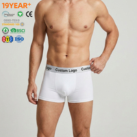 Sous-vêtements pour hommes en maille tricotée à haute élasticité, doux, flexibles, respirants, à séchage rapide, taille haute, couleur unie, style personnalisé