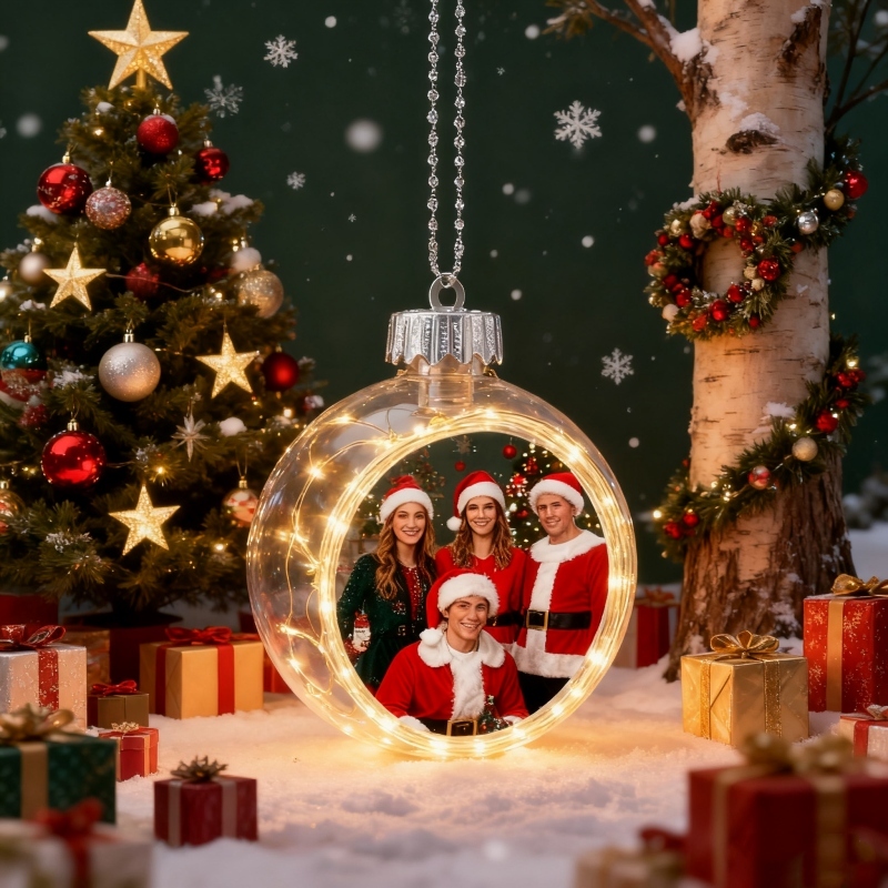 Transparent Clear Plastic Christmas Ball Openable