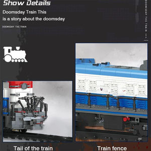 JieStar-Juego de bloques de construcción para niños, juguetes de ensamblaje diy, modelo raiway, tren <span class=keywords><strong>doomsday</strong></span> - Product Image 3