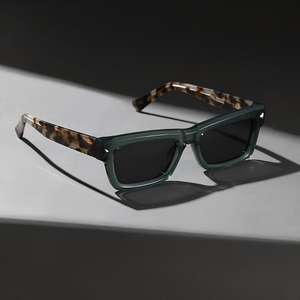 Gafas de Sol de Acetato Geométricas Cuadradas Extra Grandes, Polarizadas, Cómodas, de Alta Calidad Premium, Servicio OEM ODM al por Mayor - Product Image 2