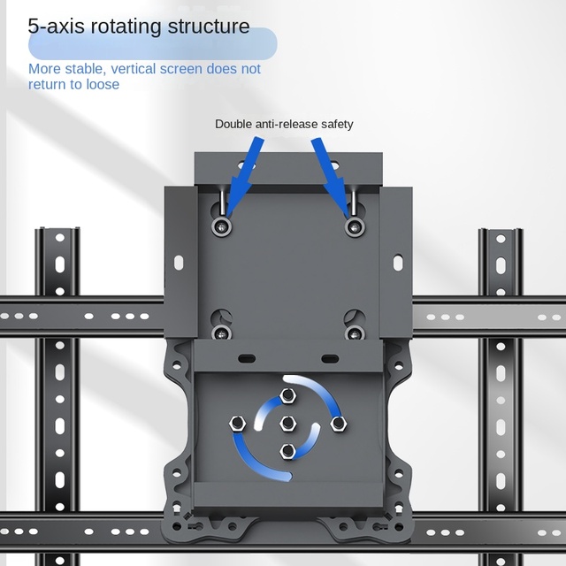 Steel Vertical Screen 90 Degree Swivel LCD TV Bracket Monitor Live Screen Hanger Wall Mount 37/43/50/55/65/75"