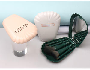 ชุดแปรงแต่งหน้า 5 ชิ้น สำหรับเดินทาง แปรงแต่งตา แปรงปัดหน้า แปรงคอนซีลเลอร์ พร้อมกล่องกระจกแบบเปลือกหอย <span class=keywords><strong>ใช้</strong></span><span class=keywords><strong>กับ</strong></span>คอนซีลเลอร์ - Product Image 5