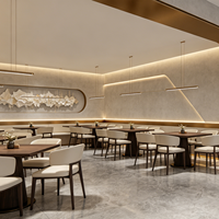 Solution tout-en-un pour restaurants haut de gamme, conception d'intérieur personnalisée, rendu 3D-Max, design d'intérieur avec mobilier